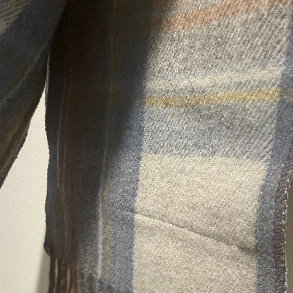 Patrick King Woollen Co Scottish Tartans Classic Plaid Scarf in Blue and Brown